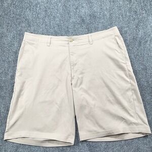 Grand Slam Golf Shorts Mens 38 Beige Flat Front Casual Active Stretch #AB398‎